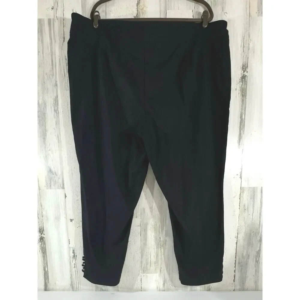 Avenue Ankle Pants Size 26 (47x26.5) Black Stretch‎ High Rise Classic Dressy